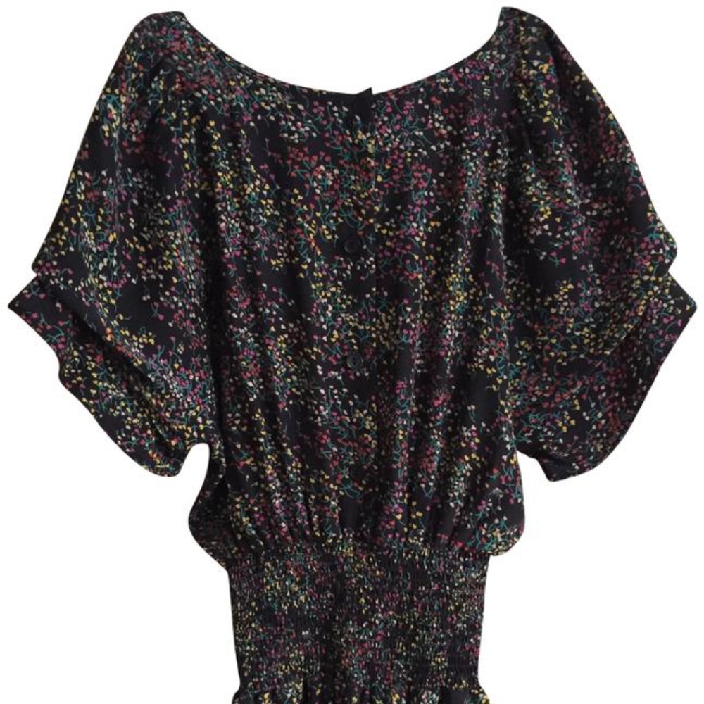 Marc Jacobs Rouched Black Silk Blouse US Size 4